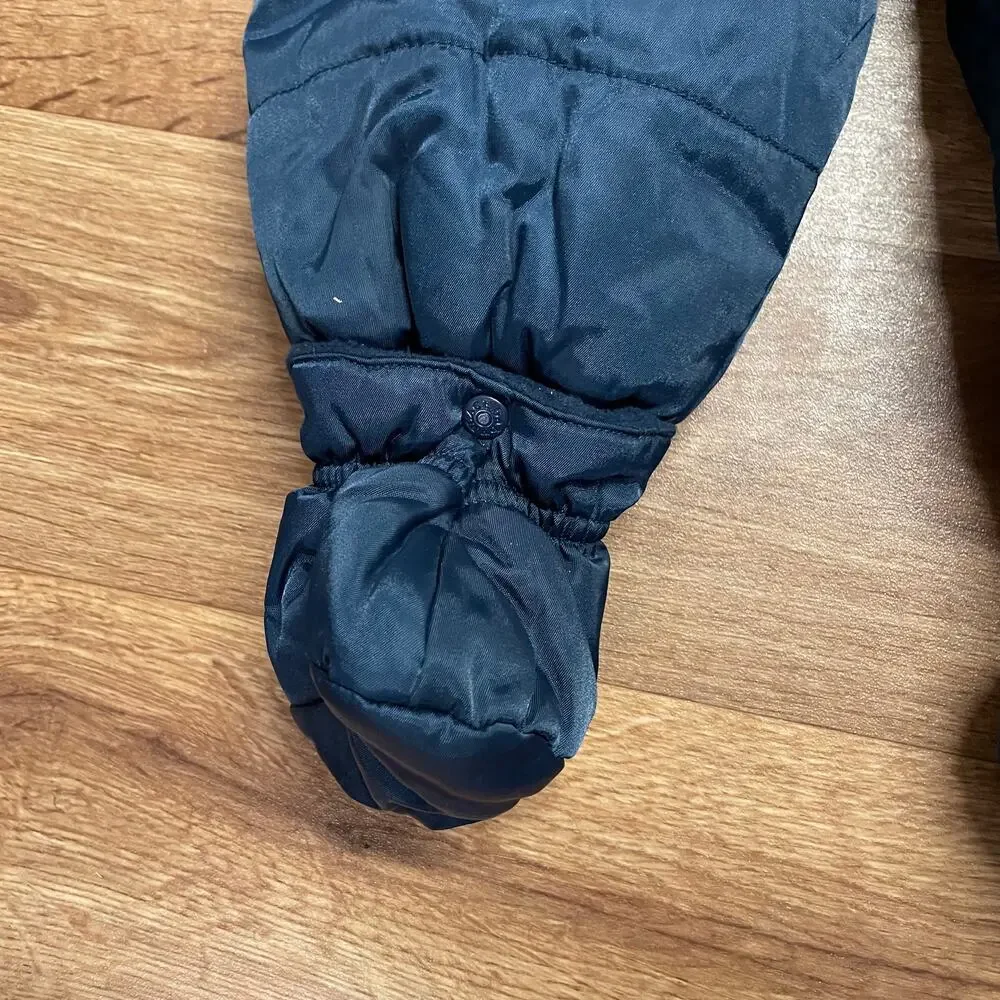 Childrens Place Navy Blue Nylon Puffer Snow Suit Bay Size 6-9M Months Winter
